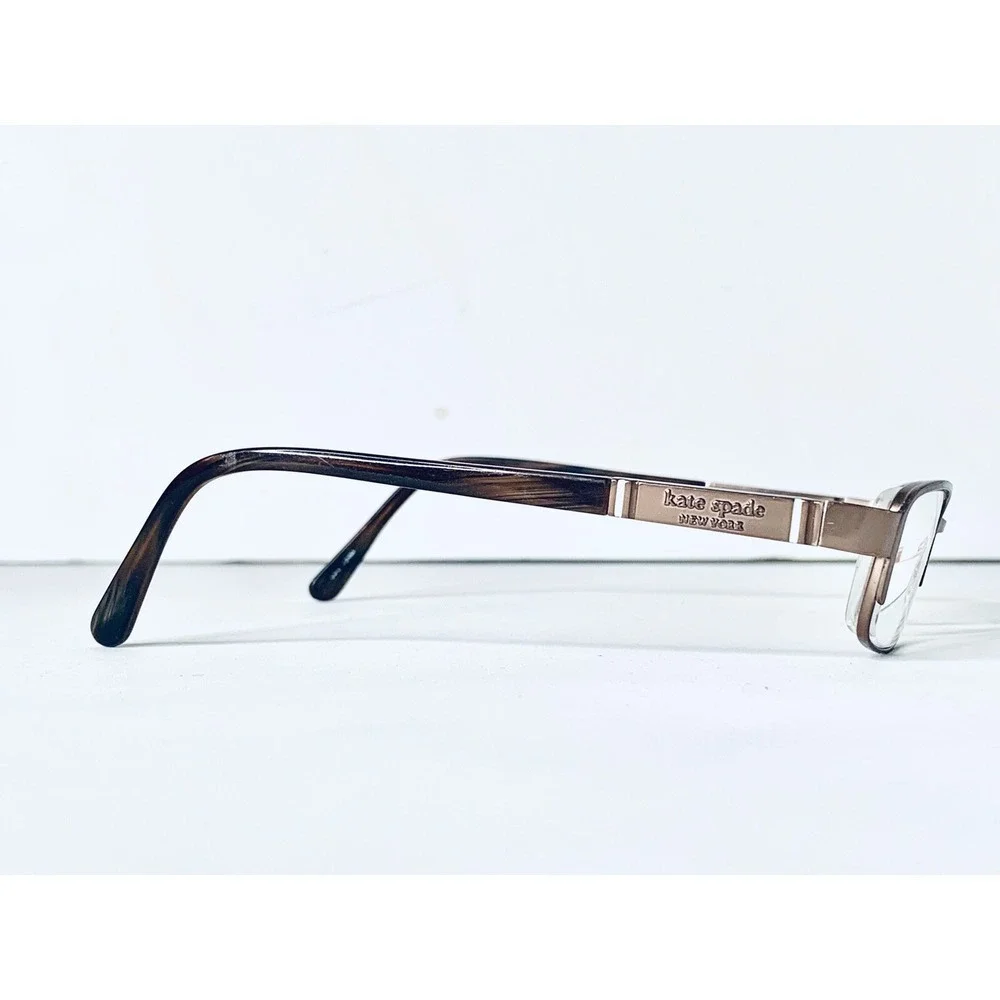 Kate Spade Bronze Gold Metal Frame w Tortoise Temple Glasses Averil 49 16 135